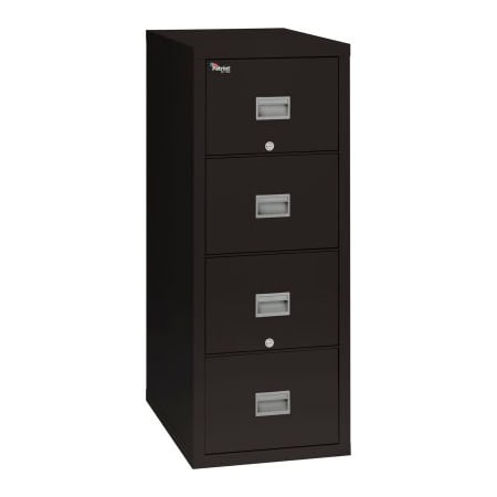 Fire King Fireking Fireproof 4 Drawer Vertical File Cabinet Legal 20-13/16"Wx31-9/16"Dx52-3/4"H Black 4P2131-CBL